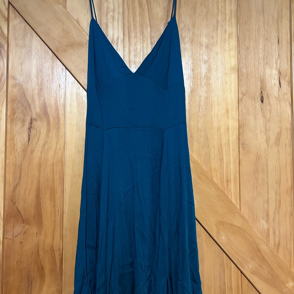Silence + Noise Teal Spaghetti Strap Dress